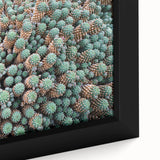 Extra large framed canvas featuring a textured depiction of a black and colorful Canary Islands scenery.