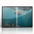 Large abstract wall art depicting a serene Swiss landscape in muted earth tones on a framed acrylic.