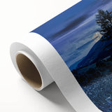 Art Deco style poster of European scenery in pastel colors on rolled canvas, ideal for nursery wall art.