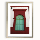 Textured abstract art print of Baja California scenery in a silver frame with a mat, featuring earthy tones.