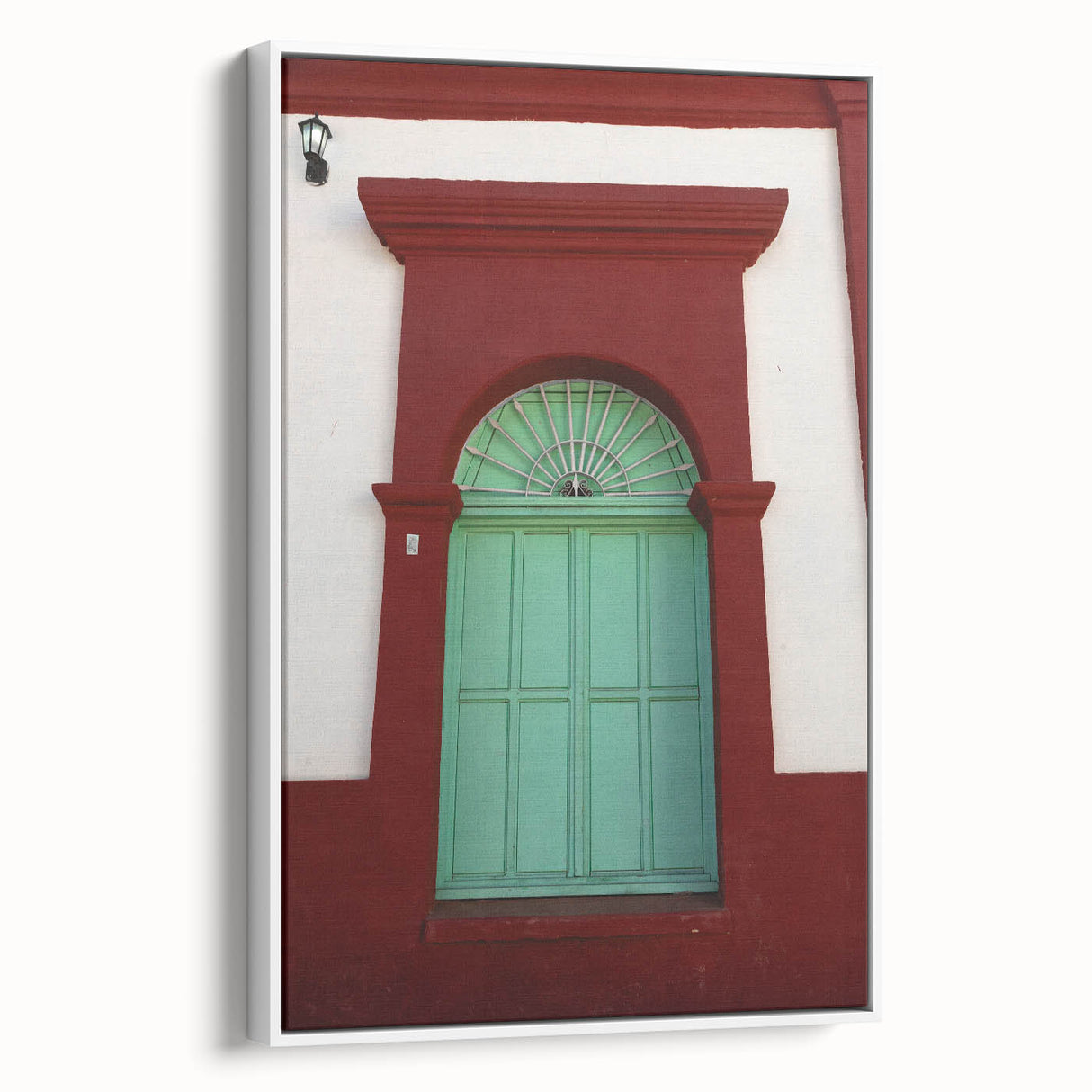Vintage poster art of Baja California scenery on a framed canvas, featuring a colorful palette, ideal for living room decor.