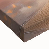 Large art featuring a black and white landscape painting of Cancun on stretched canvas, suitable for bedroom wall decor.