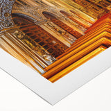 Art deco poster featuring a vibrant Oaxaca scenery on rolled canvas, suitable for dining room wall art.