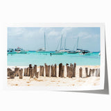Extra large rolled print of Quintana Roo scenery featuring vibrant floral elements, ideal for dining room wall art.