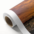 Art deco poster of a Middle Eastern landscape, featuring soft earth tones on rolled canvas.