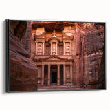 Black and white landscape art painting of Jordan on framed canvas, ideal for bedroom wall decor.