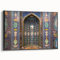 Black and white landscape art painting of a Middle Eastern scenery on framed canvas, ideal for bedroom wall decor.