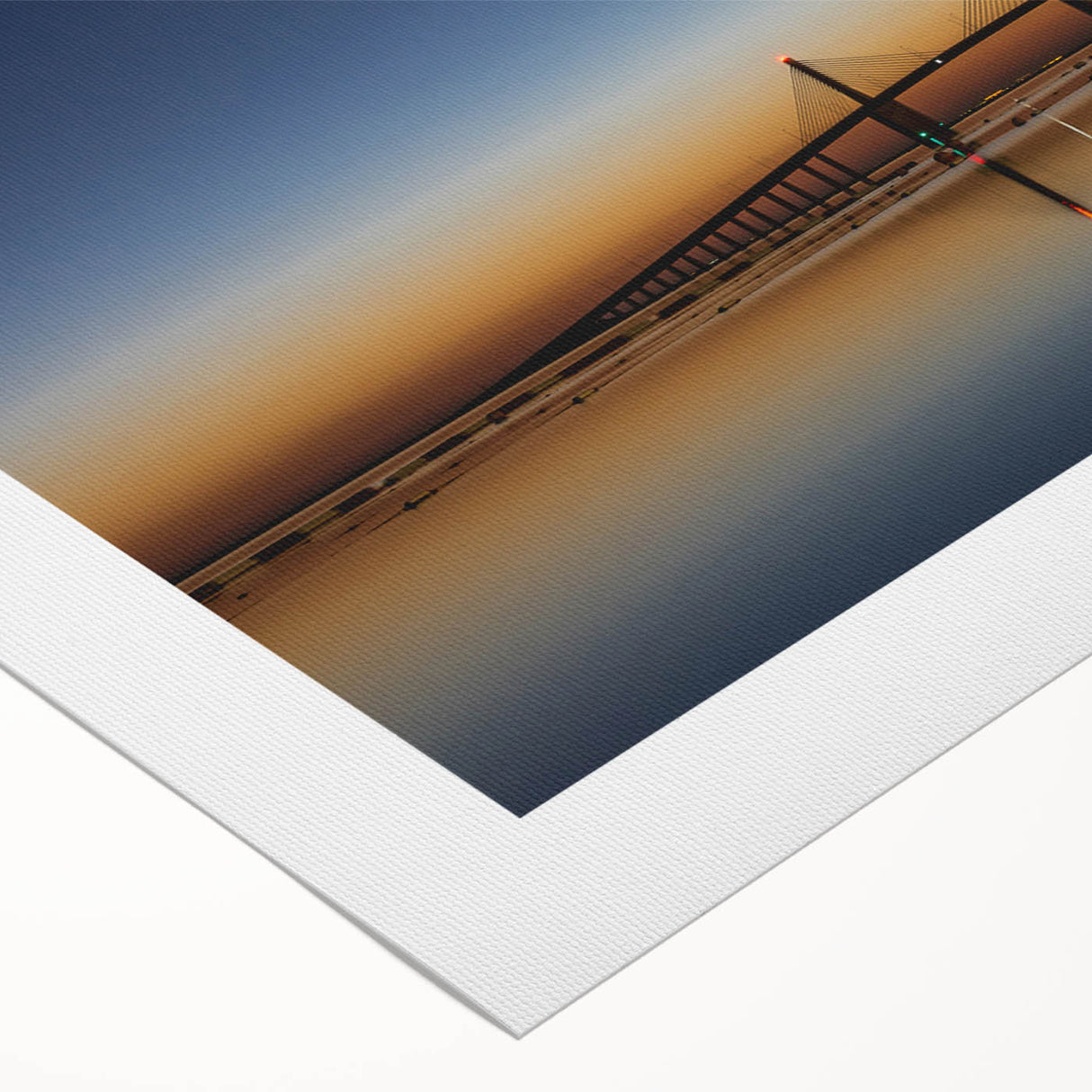 Art deco poster of Abu Dhabi skyline in muted gold and blue tones on rolled canvas, suitable for dining room wall art.