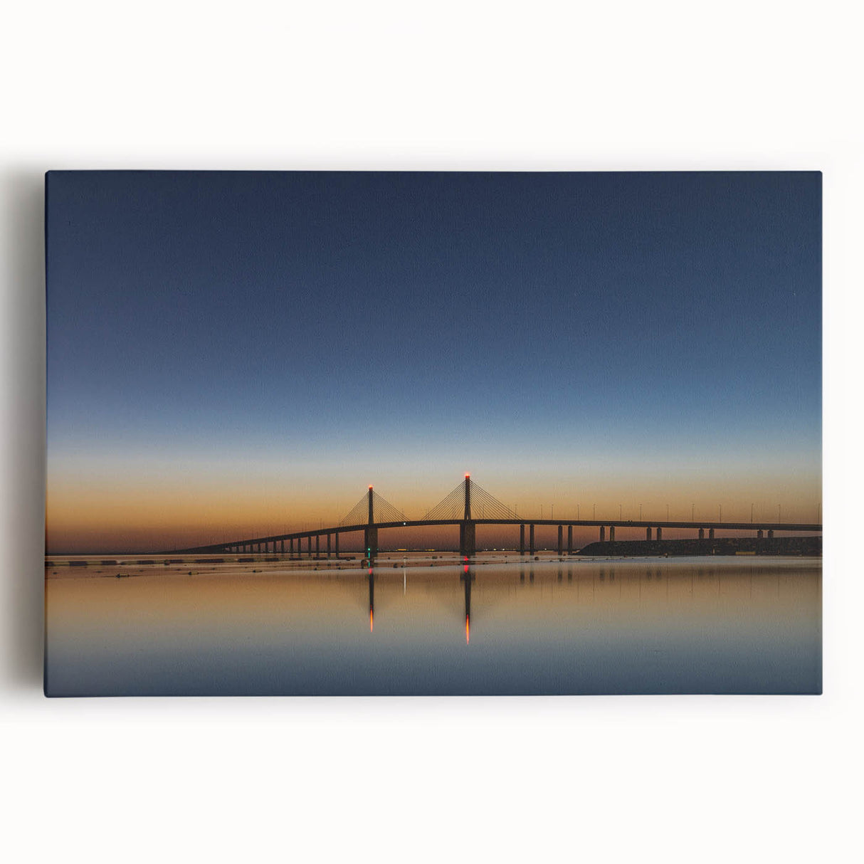 Black and white panoramic view of Abu Dhabi skyline on large stretched canvas, suitable for kitchen wall art.