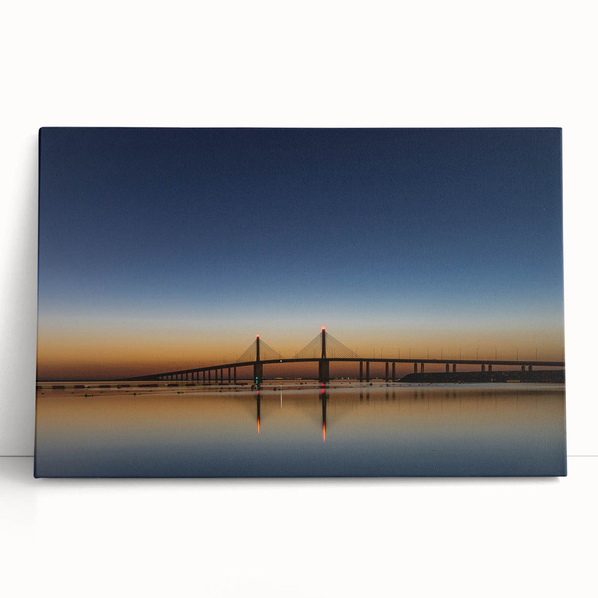 Black and white panoramic view of Abu Dhabi skyline on stretched canvas, ideal for kitchen wall art.