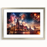 Textured abstract art print of Buenos Aires with muted earth tones on a framed silver mat, suitable for bedroom decor.