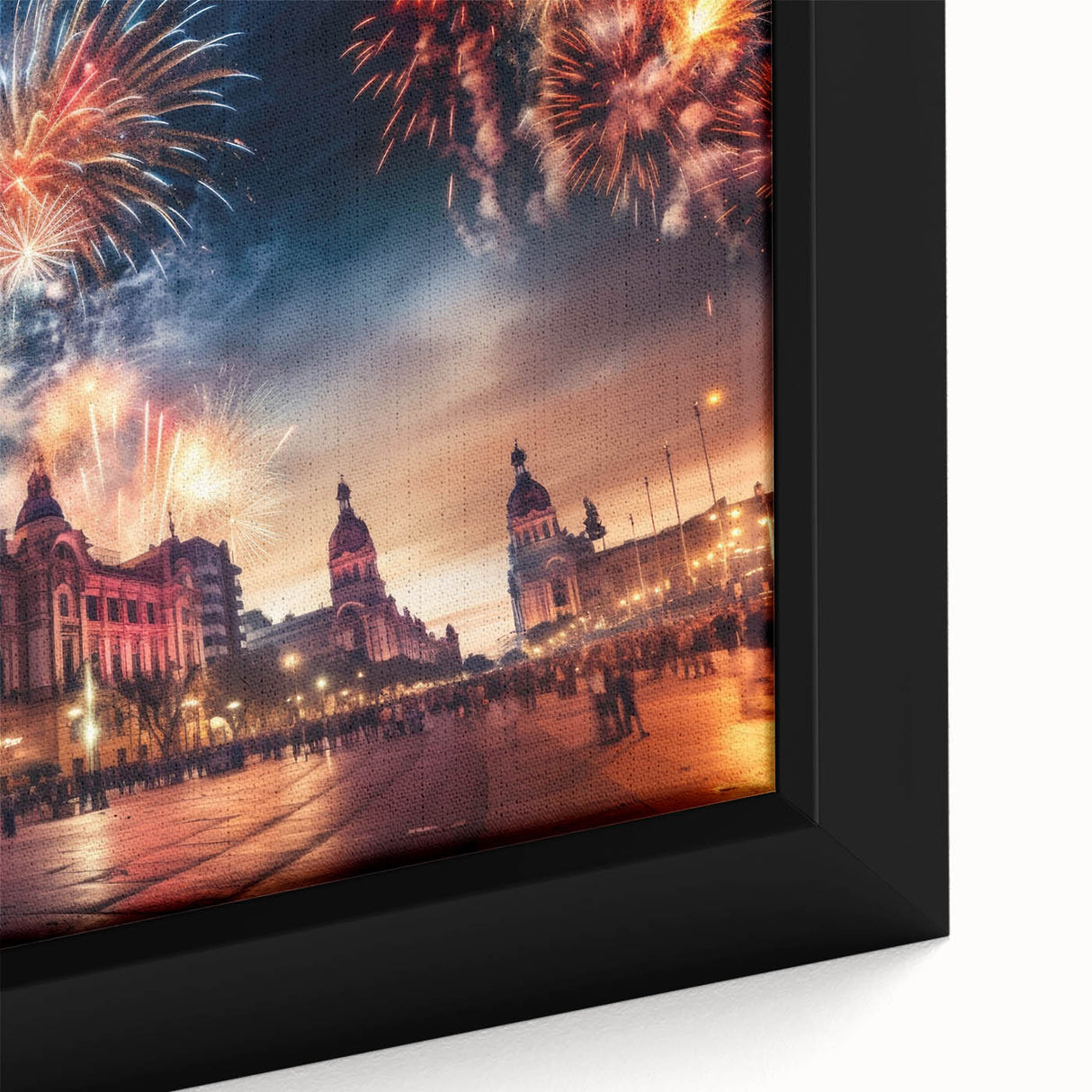 Extra large black wall art featuring a textured, colorful abstract design on a framed canvas, ideal for living room decor.