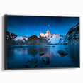 Black and white framed canvas of a vintage Argentine landscape, ideal for bedroom wall decor.