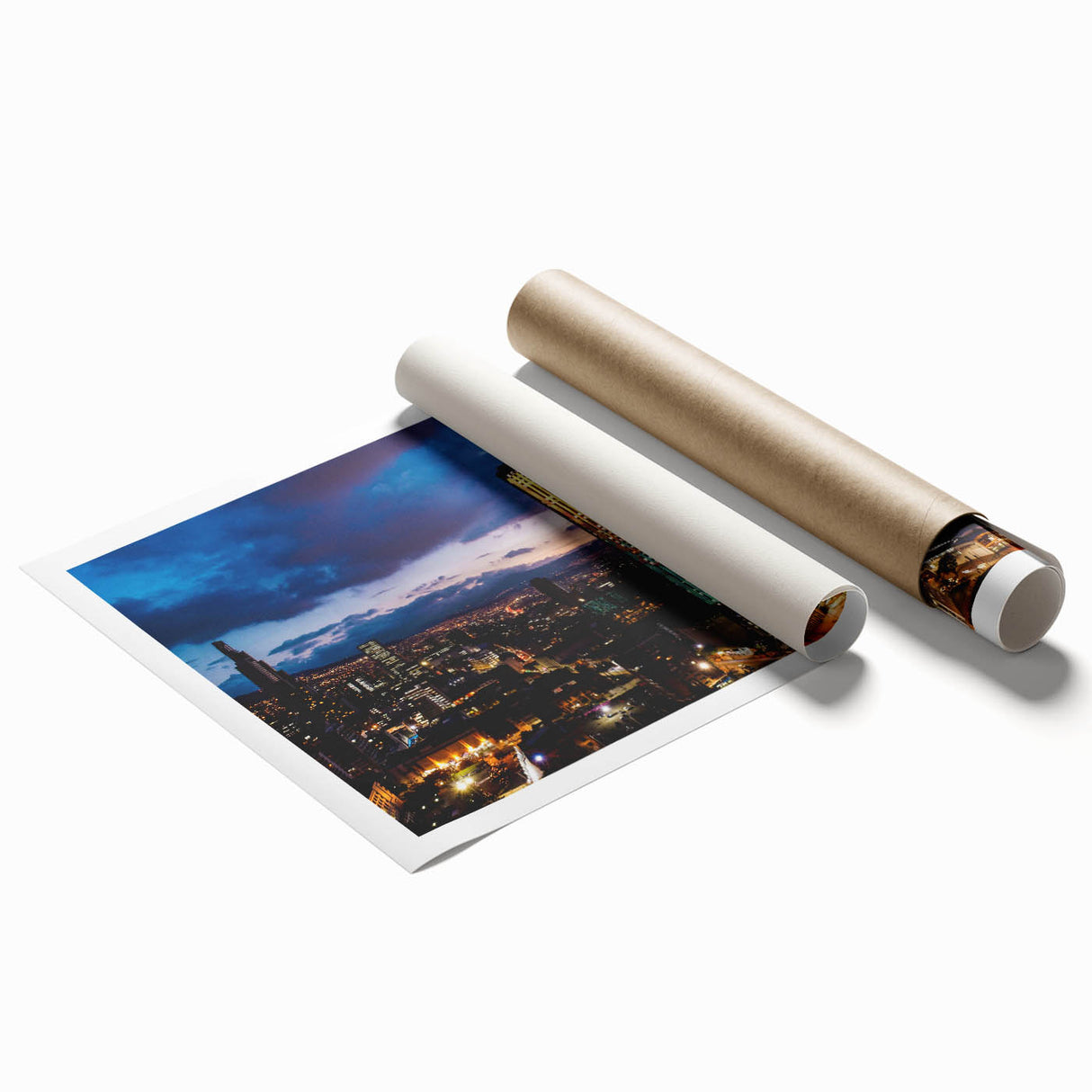 Extra large rolled print of a vibrant floral art scene, ideal for classy bathroom wall art.