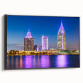 Black and white framed canvas featuring a vintage-style Alabama landscape, ideal for bedroom wall decor.