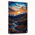 Acrylic print of Denali, Alaska, in muted earth tones, suitable for dining room or bedroom decor.