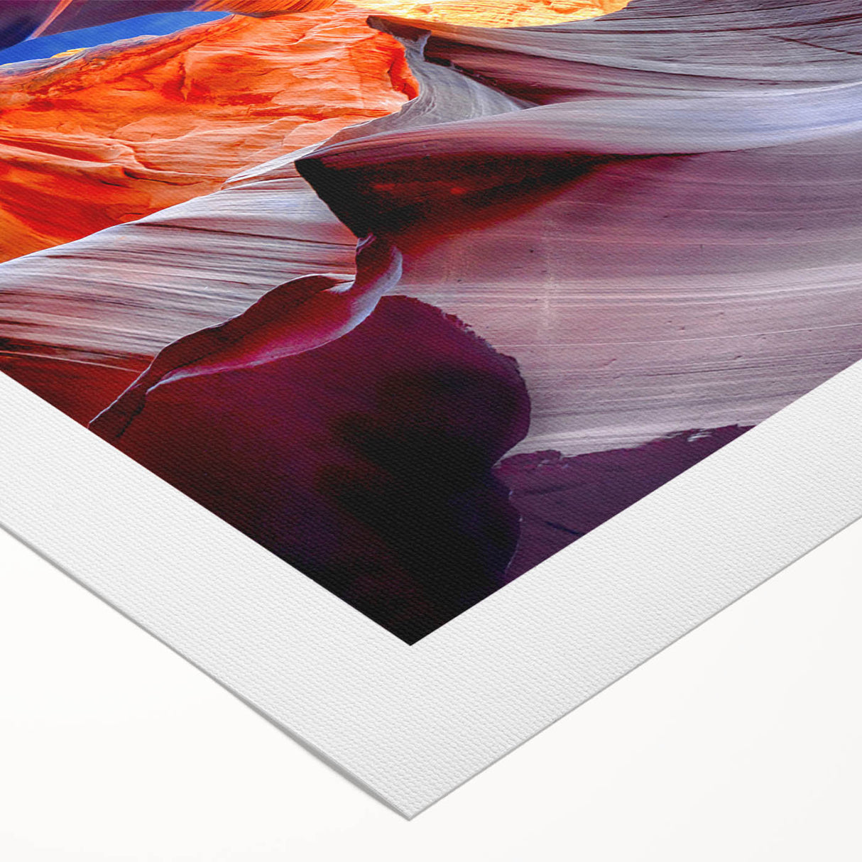 Art deco poster featuring the Antelope Canyon in Arizona with warm earth tones on rolled canvas.