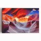Black and white photograph of Antelope Canyon on stretched canvas, ideal for kitchen wall art.
