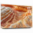 Acrylic print of Arizona's Coyote Buttes in warm earth tones, ideal for enhancing bedroom or dining room decor.