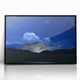 Large abstract wall art depicting Colorado Springs scenery in muted earth tones on a framed acrylic.