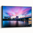 Black and white landscape art painting of Connecticut scenery on framed canvas, ideal for bedroom wall decor.