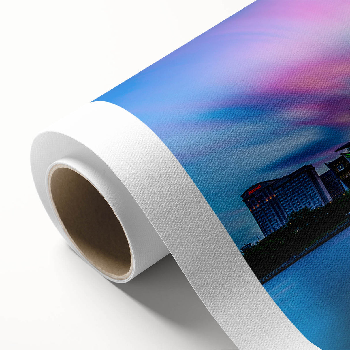 Art Deco style poster of Connecticut scenery in soft pastel hues on rolled canvas, ideal for nursery wall art.