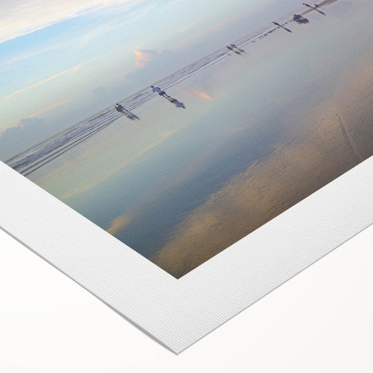 Art Deco-style poster of Daytona scenery on rolled canvas, featuring pastel shades, ideal for dining room wall art.