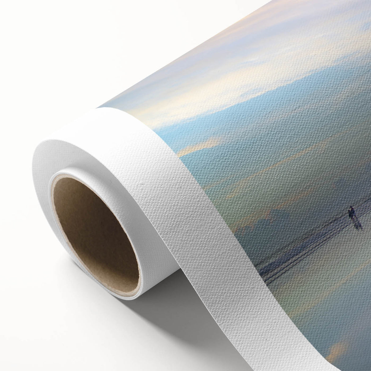 Art deco poster of Daytona scenery with pastel shades on rolled canvas, ideal for nursery wall art.