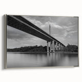 Framed canvas featuring a vintage-style Delaware landscape in muted colors.