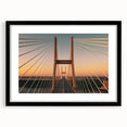 Extra large abstract art print of Savannah scenery in vibrant colors on a textured canvas, framed in black.