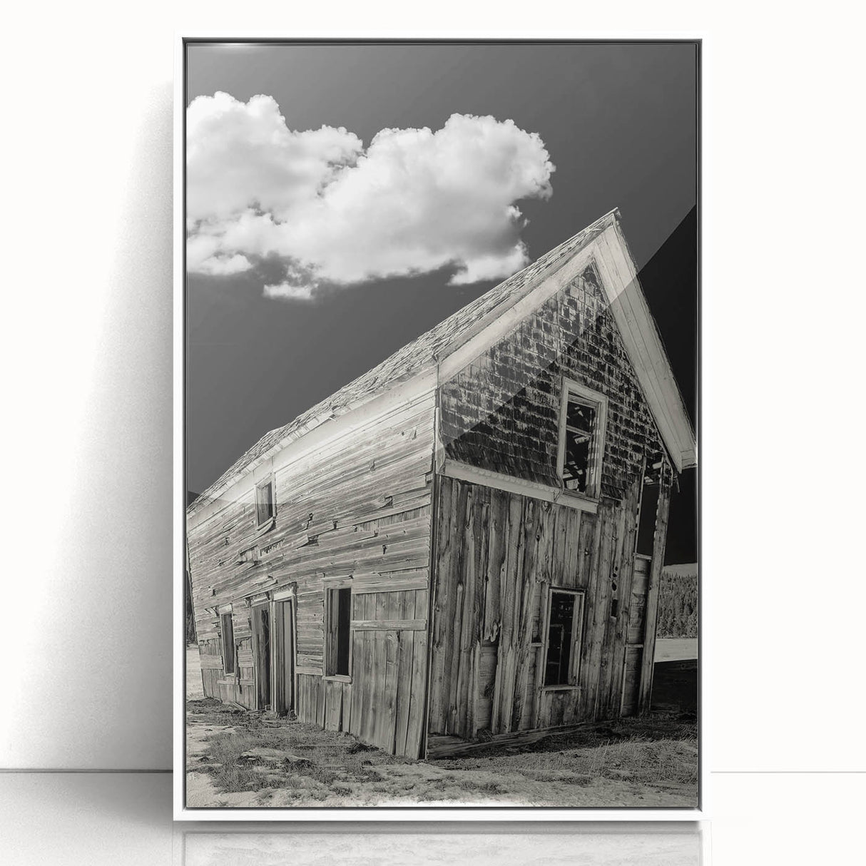 Modern art wall decor featuring a serene Idaho landscape in muted earth tones on a framed acrylic.
