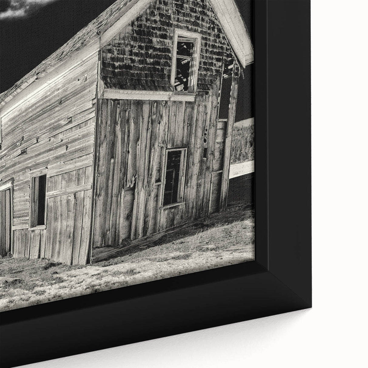 Extra large black wall art featuring a textured Idaho scenery in vibrant colors on a framed canvas.