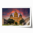 Extra large rolled print of an Iowa landscape with muted green and brown tones, ideal for art wall dining room.