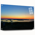 Acadia National Park scenery on large acrylic glass, featuring vivid blue and green tones.