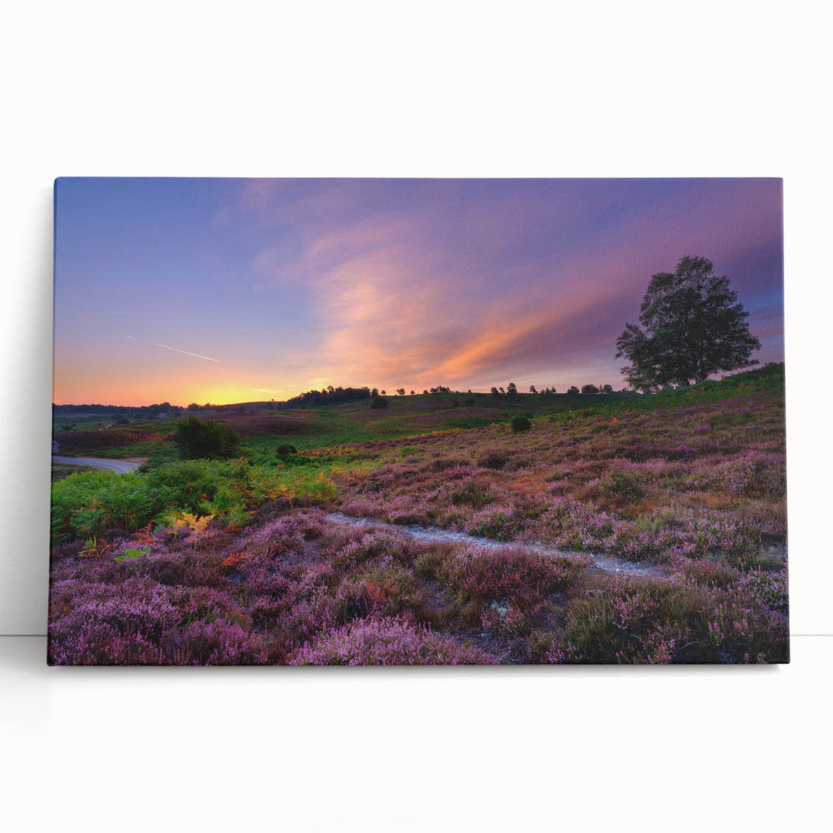 Black and white stretched canvas of New Hampshire scenery, suited for kitchen or bedroom.