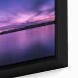 Extra large framed canvas featuring a textured depiction of the New Jersey skyline in black with colorful accents.