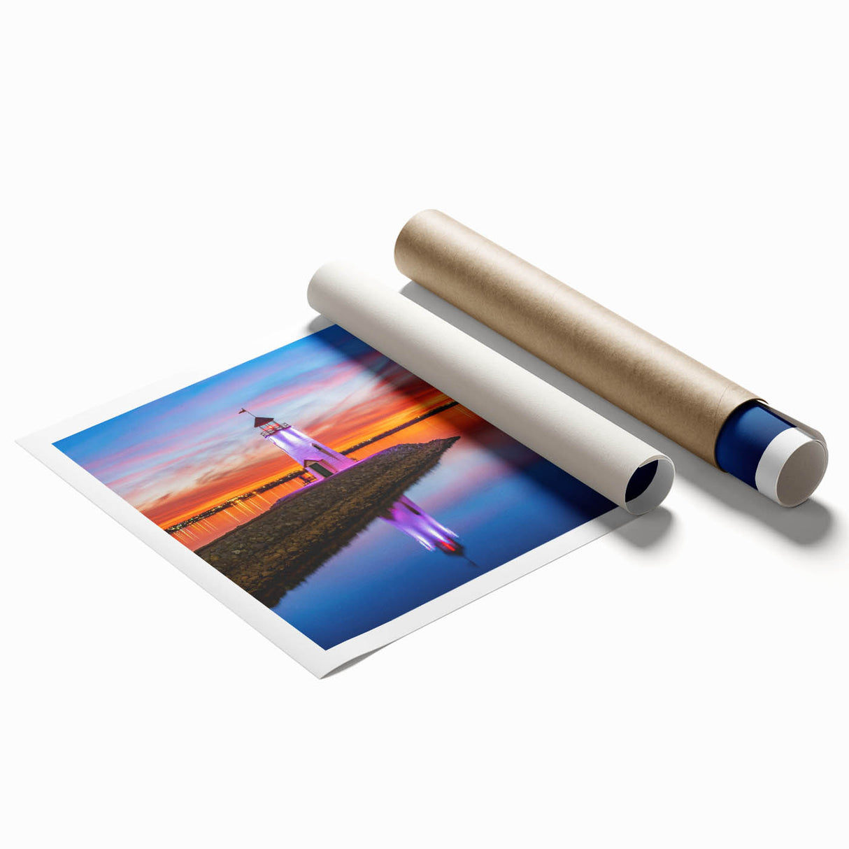 Extra large rolled print of Oklahoma scenery with vibrant floral designs, ideal for classy bathroom wall art.