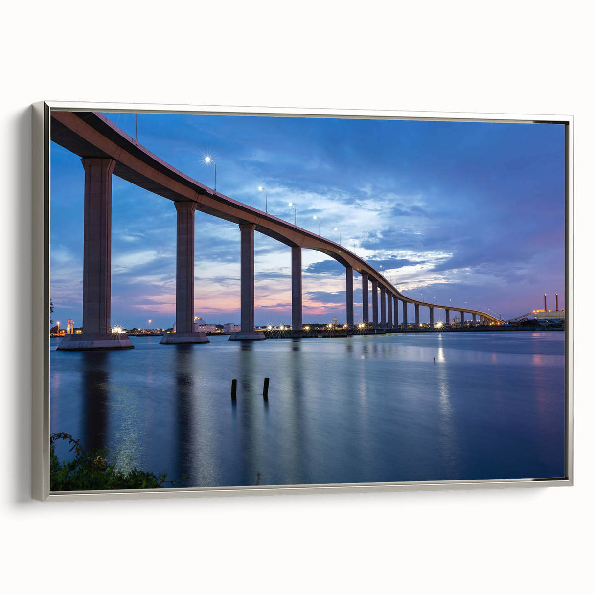 Framed canvas landscape art painting featuring a vintage Virginia scenery in colorful hues, ideal for living room decor.