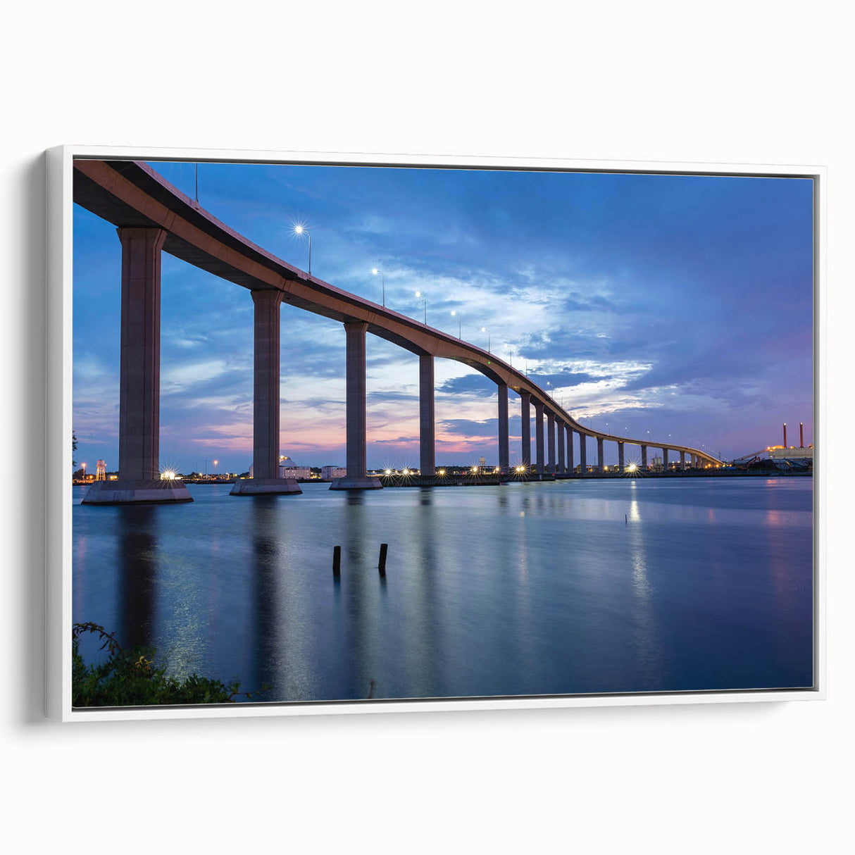 Vintage poster art of Virginia scenery on a large framed canvas, featuring vibrant colors against a black background.