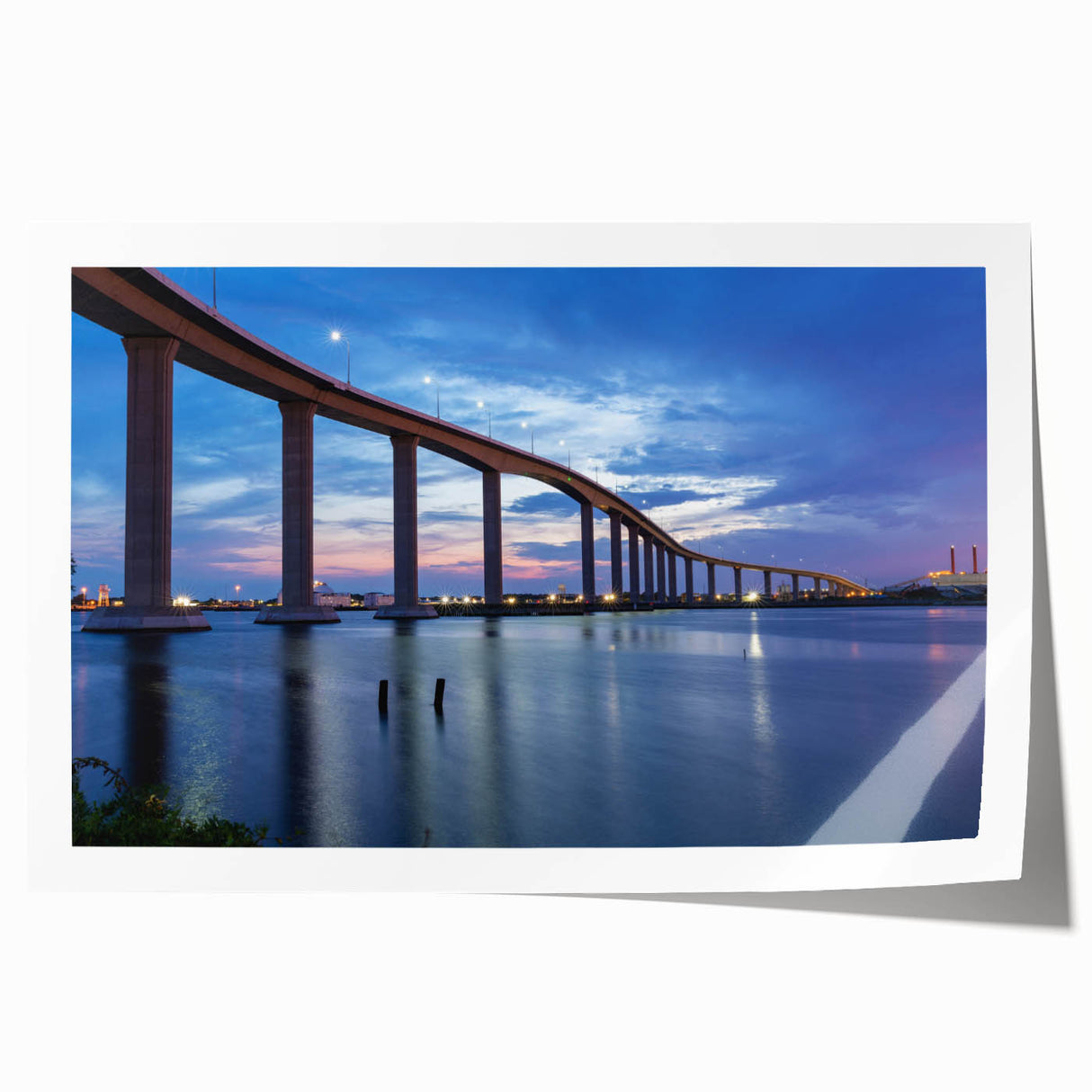 Extra large rolled print of Virginia scenery with vibrant green and blue tones, ideal for dining room wall art.
