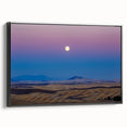 Black and white framed canvas of Palouse landscape, ideal for bedroom wall art with a vintage poster style.
