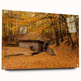 Acrylic print of a West Virginia landscape in soft earth tones, suitable for dining room decor.