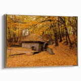 Framed canvas featuring a vintage-style landscape painting of West Virginia, with muted earth tones, ideal for bedroom decor.