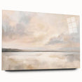 Abstract landscape wall art displayed in a sleek acrylic frame, showcasing vibrant colors and fluid shapes, perfect for modern home decor.