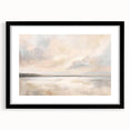 Abstract landscape wall art framed in black, featuring soft earthy tones and textured details, perfect for modern home decor. Ideal for living room or office spaces.