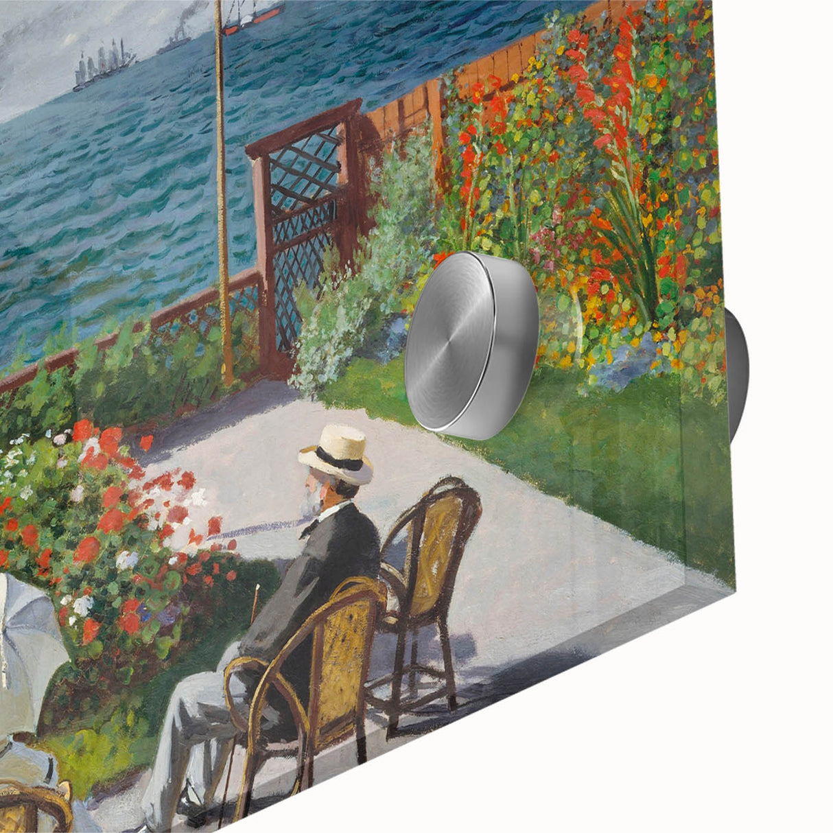 Garden at Sainte-Adresse by Monet: Coastal Impressionist Wall Art Print