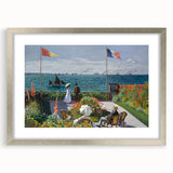 Garden at Sainte-Adresse by Monet: Coastal Impressionist Wall Art Print