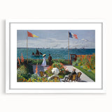 Garden at Sainte-Adresse by Monet: Coastal Impressionist Wall Art Print