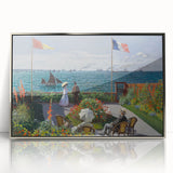 Garden at Sainte-Adresse by Monet: Coastal Impressionist Wall Art Print