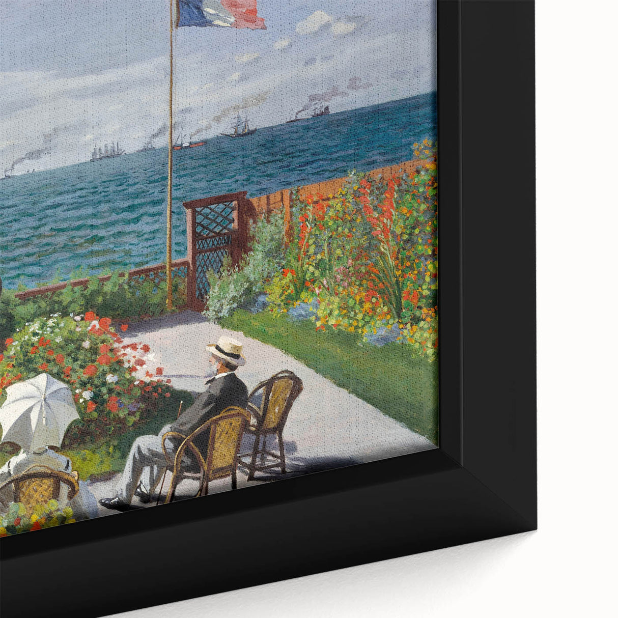Garden at Sainte-Adresse by Monet: Coastal Impressionist Wall Art Print
